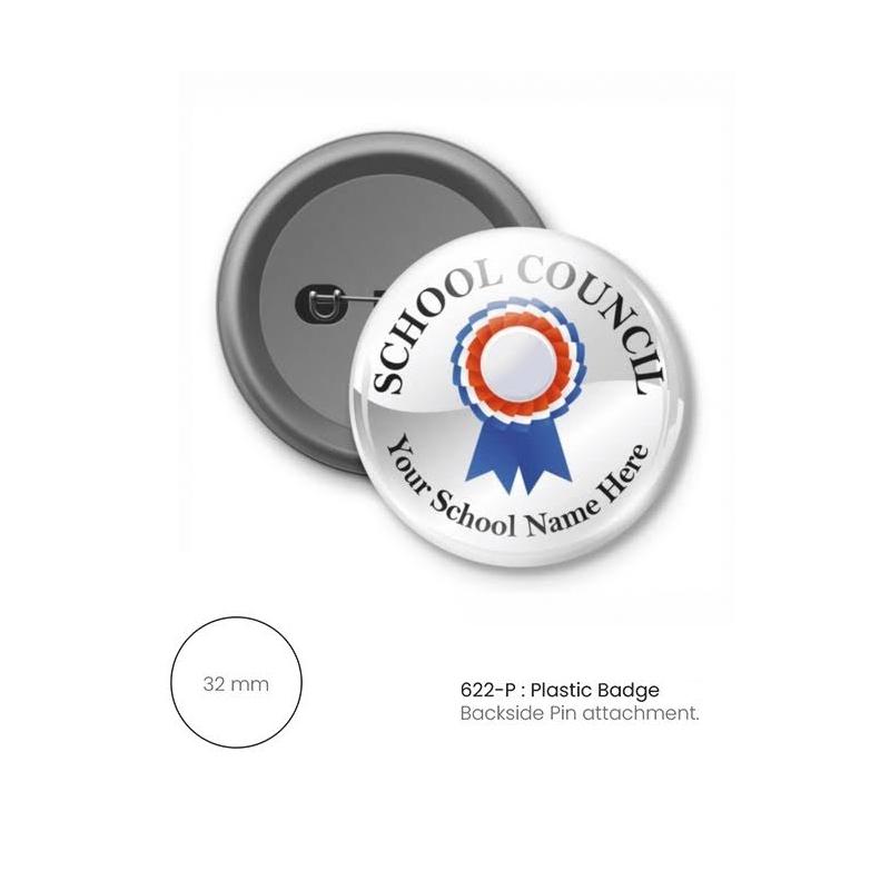 Buy Oval Shaped Plastic Button Badge in Qatar